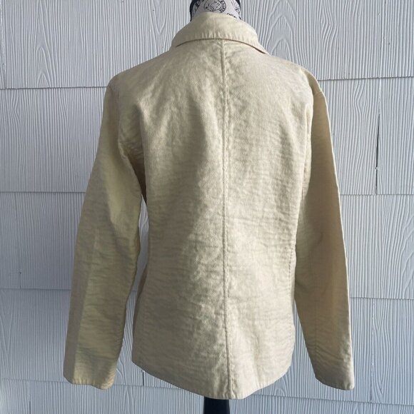 Eileen Fisher Designer Yellow Double Breasted Cotton Jacket - Women’s Small (UU) - Picture 4 of 9
